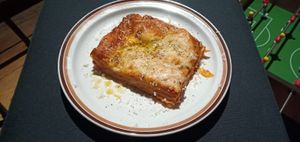 Vegetarian Lasagna at Al Sanpietrino Trattoria in Lisbon