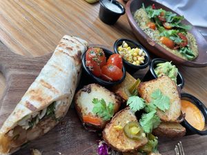 Mexican Vegan Fajitas Wrap at Genius Central in Central Singapore