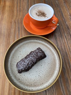 Cranberry slide and ginger latte  at Genius Central in Central Singapore