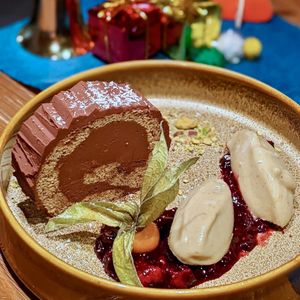 Christmas Log Cake at Genius Central in Central Singapore