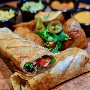 Mexican Fajitas Wrap at Genius Central in Central Singapore