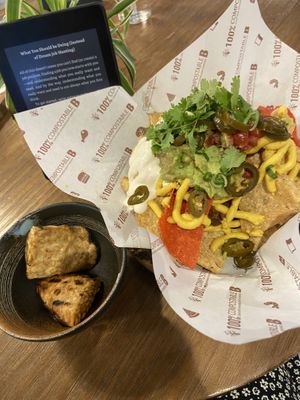 Nachos and side of tempeh   at Genius Central in Central Singapore
