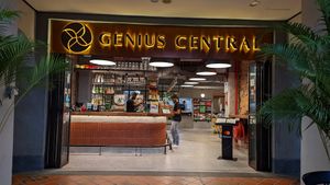 You can dine in or out in the covered courtyard at Genius Central in Central Singapore