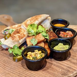 Mexican Vegan Fajitas Wrap at Genius Central in Central Singapore