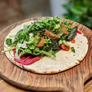 Open Falafel Wrap at Genius Central in Central Singapore