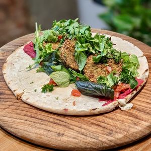 Open Falafel Wrap at Genius Central in Central Singapore