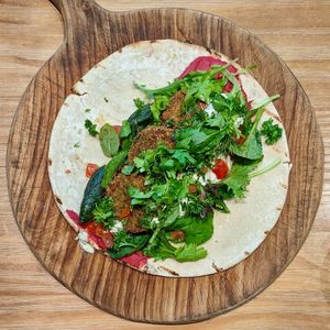 Open Falafel Wrap at Genius Central in Central Singapore