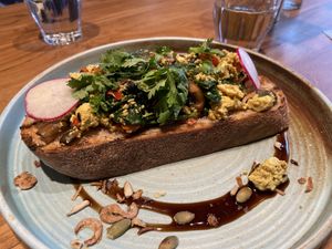 Scrambled Tofu - 18SGD  at Genius Central in Central Singapore