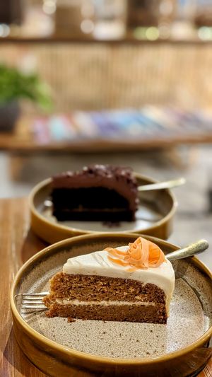 Vegan Carrot Cake, Chocolate Mud Cake at Genius Central in Central Singapore