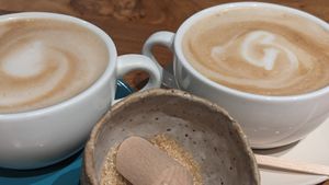 Nice oat lattes at Genius Central in Central Singapore