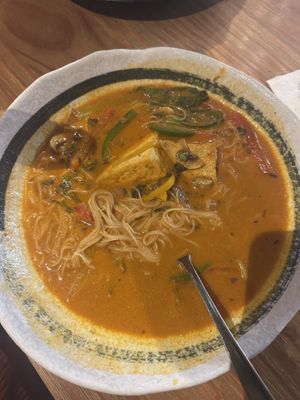 Vegan laksa  at Genius Central in Central Singapore
