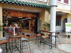 Restaurant entrance at Genius Central in Central Singapore