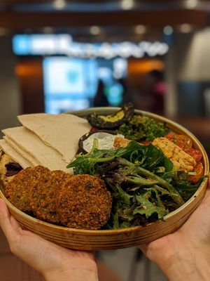 Falafel bowl at Genius Central in Central Singapore