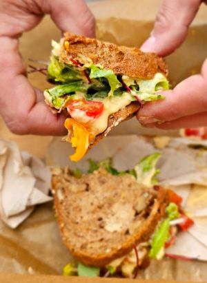 Yummy Hummus Sandwitch at VANtastic in Funchal