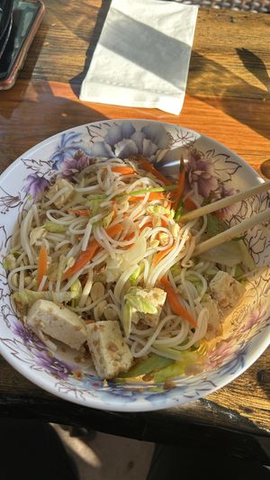 Bun cold noodles with tofu. So bland. No herbs. Just iceberg lettuce and carrots.  at Phoedin in Dunedin