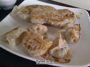 Pan fried dumplings at Loving Hut - Tainan in Tainan