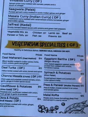   at Turmeric Indian Cuisine in Victoria