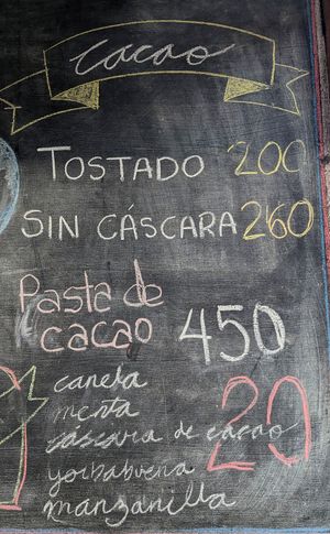 Menu 1 of 5, May 2023 at Chocafe in Morelia