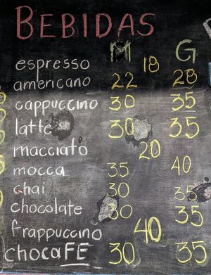 Menu 2 of 5, May 2023 at Chocafe in Morelia