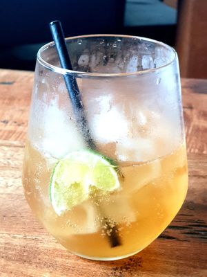 Chilli gin with lime and giner ale at Heathcote Juniper Lounge in Heathcote