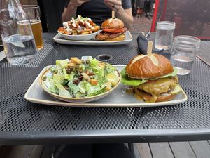 Nothin but Class with Caesar salad & Kentucky chick’n with Buffalo fries  at Vegan Street in Calgary