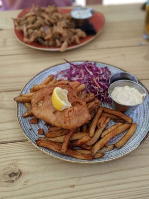 Fish & chips at Vegan Street in Calgary