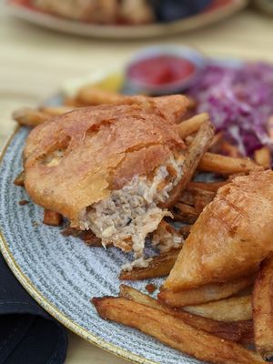 Fish & chips at Vegan Street in Calgary