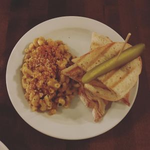 Grilled cheese and mac and cheese at Vegan Street in Calgary