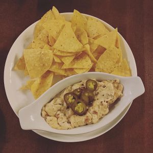 jalapeño dip  at Vegan Street in Calgary