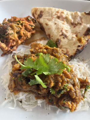Vegan lunch   at Angel Indian Restaurant in Jackson Heights
