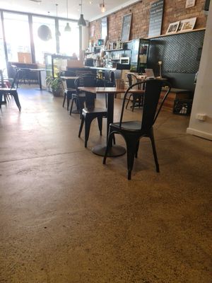 Inside at Three Hands Cafe in Brunswick