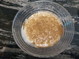 Arroz con leche vegano at Virens in Barcelona