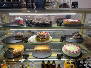 Simply delicious vegan cakes!! at KIRAS in Kaunas