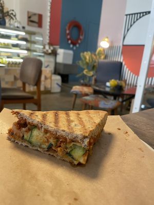 Jackfruit Toastie....mmmmmm!!! at KIRAS in Kaunas