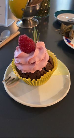 Chocolate raspberry cupcake   at KIRAS in Kaunas