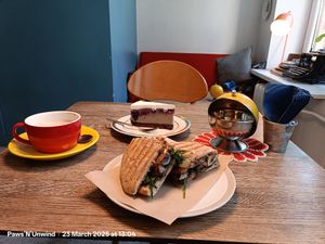 Mushroom sandwich - cardamom cake at KIRAS in Kaunas