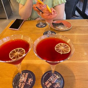 Happy Hour Cocktails (My friend is not vegan so she ate fish)   at Victoria Gastro Pub in St Pauls Bay