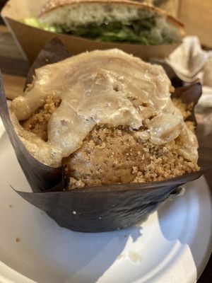 Vegan banana fosters muffin  at 1748 Bakehouse in Jacksonville