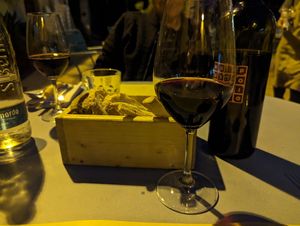 Bread came out with the wine🍷 at Un Posto a Milano in Milan