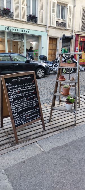 Menu at Urban Greener in Paris