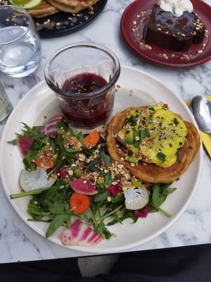 Savory pancake and salad at Urban Greener in Paris