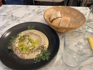 Caviar d’aubergine- basically eggplant hummus that was good but certainly not mind blowing   at Urban Greener in Paris