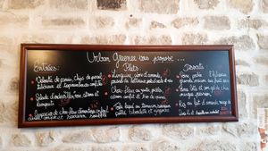 Menu at Urban Greener in Paris