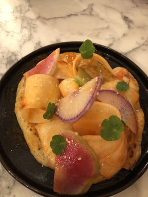 Pancake salé en entrée   at Urban Greener in Paris