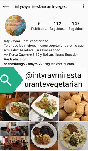 Excelente lugar at Restaurante Vegetariano Inti Raymi in Ibarra