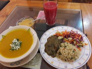 Delicioso menú at Restaurante Vegetariano Inti Raymi in Ibarra