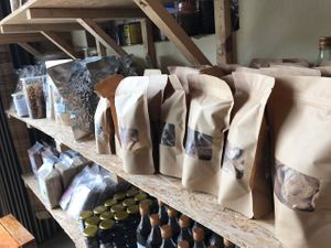 Macrobiotic products: beans, cashew, oat, almond, walnut, cookies, macrobiotic spice, etc. at Dieu Thien in Ninh Binh