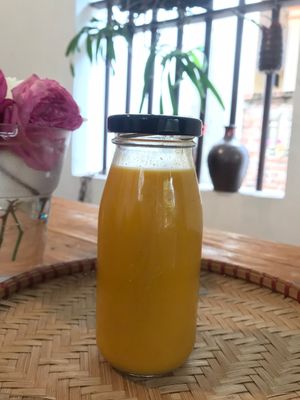 Pumpkin milk 20,000VND at Dieu Thien in Ninh Binh