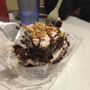 Freahly made chocolate cake! Yum! at Loving Hut in Orange