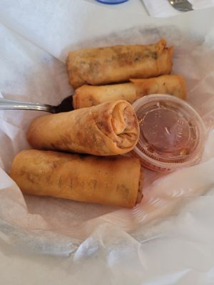 Crispy rolls at Loving Hut in Orange